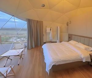 Fabrik Großhandel Hochwertiges geodätisches rundes Kuppel zelt für Messe Glamping Outdoor Zelt - Product Image 2