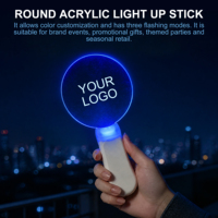 Bâton lumineux professionnel pour concert, personnalisé, en acrylique de 9 pouces, avec LED, pour festivals de musique et accessoires d'événements nocturnes de carnaval