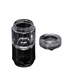 Transparent Octagonal <b>Plastic</b> Jar 10g Screw Top With Lid Cosmetic Sample Container For Glitter Cream <b>Packaging</b> - Product Image 1