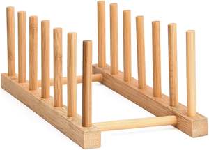 Support de stockage en bois support support en bois <span class=keywords><strong>CD</strong></span> présentoir support Portable comptoir bureau porte-revues - Product Image 5