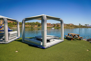 Su misura gonfiabile Jet Ski Dock galleggiante piattaforme gonfiabile acqua zattera Yacht isola gonfiabile festa Banas con tenda - Product Image 6