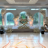 Ensemble d'arche de fond de mariage blanc NIKA décoration de scène de mariage support de fond de scène détachable en métal
