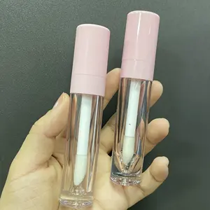 wholesale custom cosmetic empty lip tint bottle big brush liquid lipstick lipgloss tubes with thick wands huge applicator 7.5ml