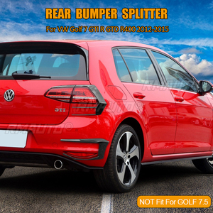ชุดแต่งกันชนหลังสีดำ 1 คู่ สำหรับรถยนต์ VW Golf 7 GTI R GTD R400 ปี 2012 2013 2014 2015  อะไหล่ตกแต่งภายนอกรถยนต์  ไม่ใช่สำหรับ GOLF 7.5 - Product Image 1