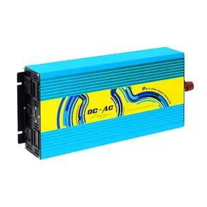 Onduleur à onde sinusoïdale pure design 2500W 12v dc à ac 110v 120v Convertisseur de surtension 5000 W avec affichage LED pour voiture RV Boat S