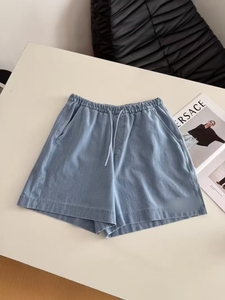 Shorts de Mezclilla para Mujer, Estilo Verano <span class=keywords><strong>Y2</strong></span>, Cintura Elástica, Relajados y Cómodos, Deportivos e Informales - Product Image 4