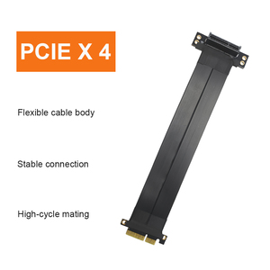 Câble <span class=keywords><strong>Riser</strong></span> PCIE 4.0 4X, Câble d'Extension PCIE X4 vers X4, Adaptateur Double Angle Droit 90 Degrés, Prolongateur Haute Vitesse - Product Image 2