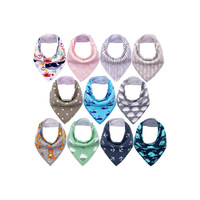 Bavoir d'été pour bébé le plus vendu à l'international, en pur coton, doux pour la peau, respirant, absorbant, anti-régurgitation, design triangulaire