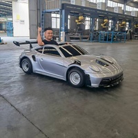 Kart à pédales électrique mini 4 roues Hightop avec cadre en métal et carrosserie en plastique pour utilisation en extérieur