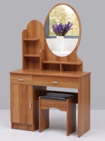 Coiffeuse en bois avec miroir et tiroirs, bureau de maquillage moderne avec rangement pour chambre à coucher, mobilier de maison