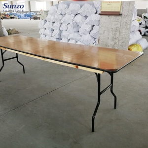 Table rectangulaire pliante de mariage en gros pour banquet et repas rectangulaire - Product Image 5