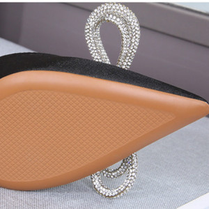 Chaussures à talon de qualité supérieure pour le dropshipping – Escarpins de luxe à strass, talon chaton, à bride arrière, sexy, pour femme, par un créateur - Product Image 6