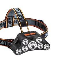 Lampe frontale rechargeable à 7 LED Lampe frontale rechargeable USB pour le camping en plein air, le cyclisme, la course à pied et la pêche