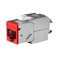 Jack Keystone Jaringan Cat6 FTP RJ45 180 Derajat Desain Tanpa Alat Pemasangan Panel Garansi 5 Tahun Cocok untuk Kabel Solid 22-26AWG T568A/B