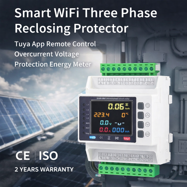 EcoNewlink NL-CTWIFI Three-phase Four-wire Secondary Smart WiFi Tuya Electricity Meter LED Display Level 1 Accuracy Overcurrent