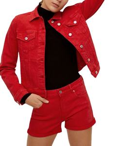 Chaqueta Bomber Vaquera Elástica Regular Unisex Hecha a Medida con Bordado de Rayas, Transpirable y Resistente al Viento, Primavera 2026 - Product Image 2