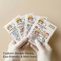 Autocollants pour scrapbooking en papier synthétique personnalisés Kawaii Little Good Days, pack d'autocollants premium