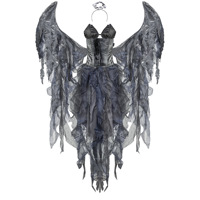 M-XL nouveau Halloween Dark Angel Costume Cosplay Halloween fée ange scène Costume