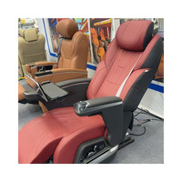 Asiento de Masaje Reclinable de Lujo para Autocaravana, Tipo Capitán, para Camioneta, Cuero Nappa, Compatible con Modelos Alphard y Toyota