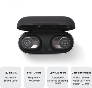 For Gemini II True <b>Wireless</b> In-Ear Earbuds-Matte Black-IPX-5 Waterproof-Touchpad Control-Audiophiles Daily Music Commute - Product Image 3