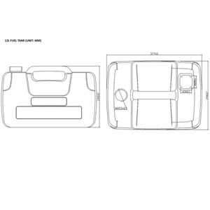 Réservoir de carburant pour moteur hors-bord en HDPE durable de 12 L avec bouchon ventilé étanche certifié pour les petits bateaux - Product Image 3