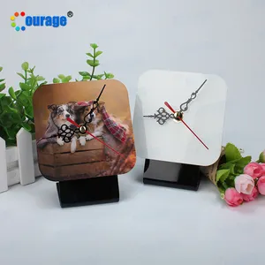 yiwu manufacturer sublimation mdf photo frame blank clock MDF-ZB14