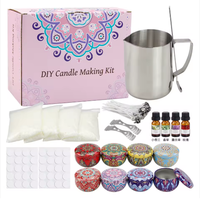 Kit de fabrication de bougies DIY, ensemble de démarrage avec cire de soja pour débutants, artisanat à domicile, aromathérapie, fournitures cadeaux, fabrication artisanale, naturel, créatif