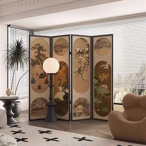 Biombo Plegable para Sala de Estar, Oficina o Dormitorio, Decorativo, de Madera Maciza con Diseño Impreso - Product Image 2