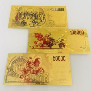 مجموعة من 7 قطع من العملات الإيطالية التذكارية البلاستيكية المطلية بالذهب للحفلات والفعاليات، أوراق نقدية تذكارية مطلية بالذهب بالجملة - Product Image 5