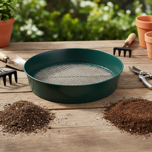 Tamis de jardin en métal galvanisé pour compost, terre et sol, rond, avec 3 tailles de mailles interchangeables - Product Image 3