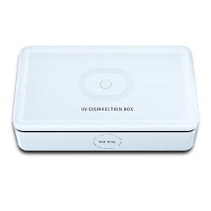 Boîte de stérilisation UVC LED multifonction de bureau avec <span class=keywords><strong>chargeur</strong></span> sans fil pour écouteurs montres intelligentes téléphone - Product Image 5