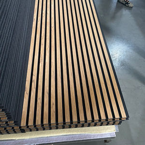 Fourniture d'usine 300cm * 60cm Akupanel bois latte panneau mural acoustique MDF revêtement mural pour chambre <span class=keywords><strong>bricolage</strong></span> caractéristiques d'absorption acoustique - Product Image 3