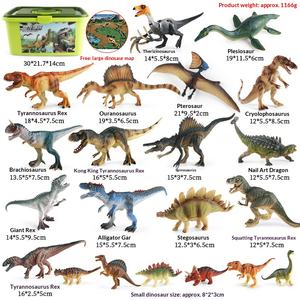 Set de Juguetes de Dinosaurios Sólidos, Modelo de Animal de Simulación Jurásica, Tiranosaurio Rex, Bestia Gigante, Dragón, Dragón Halcón, 21 Piezas en Total - Product Image 1