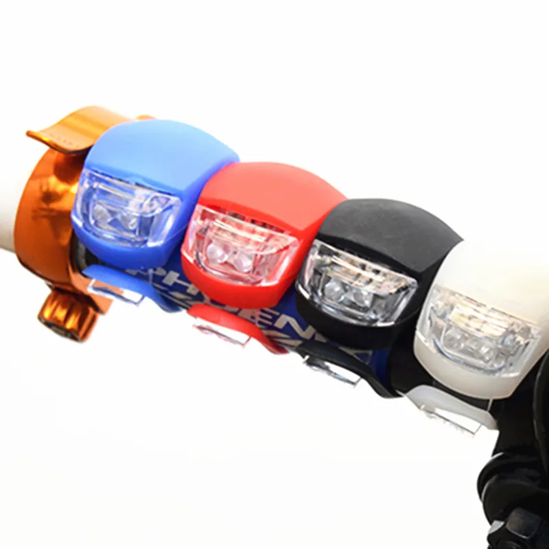 Fahrrad Front Licht Silikon LED Kopf Vorder Hinterrad Fahrrad Licht, Wasserdicht Radfahren Mit Batterie Fahrrad Zubehör Fahrrad Lampe