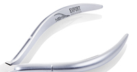 Pince à cuticules C-02 personnalisée avec logo Nghia, en acier inoxydable, pour pédicure et manucure, ensemble de soins gris réutilisable pour usage personnel et beauté, export