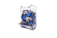 Boîte à bonbons moderne pliable en acrylique transparent en forme de maison, présentoir à sucettes, conteneur à friandises avec séparateurs, personnalisable, montage facile