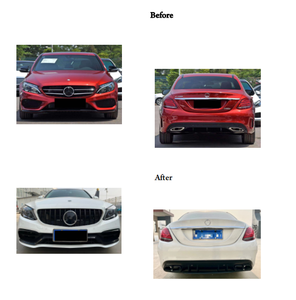 Cao Cấp AMG Phong Cách Cơ Thể Kit Đối Với W205 C-Class 2021 C63 S Nhìn Chuyển Đổi OEM Chất Lượng Front & Rear Bumper Set PP Chất Liệu Nhựa - Product Image 4