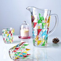 Ensemble de lunettes Pichet à eau Pichet en verre Ensemble classique de théière 250ML Tasse à boire pour l'eau Tasse à café en verre à double paroi Tasse d'amour