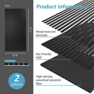 <span class=keywords><strong>Pannelli</strong></span> di assorbimento del suono di alta qualità <span class=keywords><strong>pannelli</strong></span> acustici in feltro per animali domestici che sostengono <span class=keywords><strong>pannelli</strong></span> di parete acustica in legno Akupanel impiallacciatura nera opaca - Product Image 4