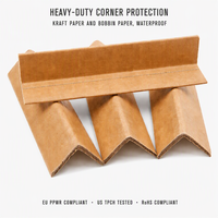 Protecteur d'angle en papier imperméable en forme de L, 90 pouces de long, en papier kraft, pour la protection des fruits lors de l'emballage