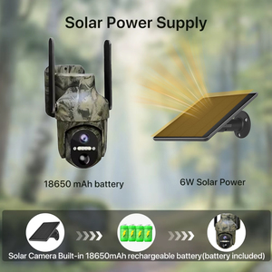 Pil ile güneş kamera hareket aktif 4G takip kamerası ile açık köy yaban hayatı için GÜNEŞ PANELI avcılık kamera monitör - Product Image 2