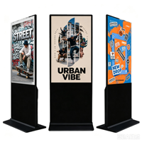 Afficheur numérique tactile Android sur pied pour intérieur, 65 pouces, écran LCD, kiosque, affichage publicitaire, agence, magasin de détail