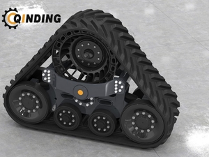 Nouveau châssis à chenilles triangulaires en caoutchouc et acier QINDING respectueux du sol, avec garantie d'un an, pour tracteurs, moissonneuses-batteuses et camions AGCO - Product Image 5