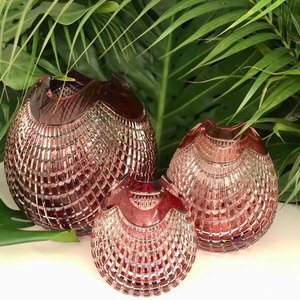 Commercio all'ingrosso proprio fabbrica soffiato a mano Design di lusso moderno di medie dimensioni di cristallo di <span class=keywords><strong>Venere</strong></span> italia Murano bolla di cristallo vaso di fiori - Product Image 2