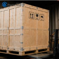 Caisse en bois renforcée et robuste pour grandes machines-outils CNC, caisse en bois sur mesure de qualité export avec base à patins