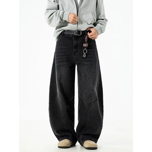 Jeans de Mezclilla para Hombre, Corte Recto, Talle Medio, Color Azul Claro, Bordados y Desgastados - Product Image 2