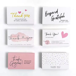 Sang Trọng Tùy Chỉnh Đám Cưới Thẻ Sinh Nhật Thẻ Đầy Màu Sắc In 90_54 300gsm Tráng Giấy Cảm Ơn Bạn Thẻ Cho Doanh Nghiệp Biểu Tượng Tùy Chỉnh - Product Image 2