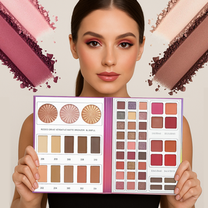 Palette de <span class=keywords><strong>maquillage</strong></span> tout-<span class=keywords><strong>en</strong></span>-un 52 couleurs vegan du fabricant, avec illuminateur lumineux, fard à paupières multifonction, blush et kit de contouring - Product Image 2