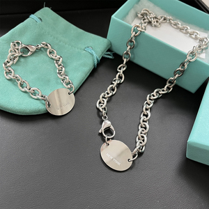 เครื่องประดับแฟชั่นสร้อยคอตัวหนังสือสวยงาม<span class=keywords><strong>แบรนด์</strong></span>หรูสร้อยคอสแตนเลสสำหรับผู้หญิงชุดเครื่องประดับ - Product Image 5