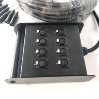 Boîtier de jonction audio 8 canaux pour scène, câbles de signal pour studio d'enregistrement, câble multipaire, 8 connecteurs XLR, fils en cuivre sans oxygène